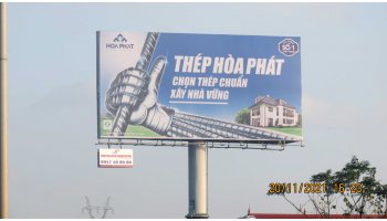 Công ty Song Thành Công hoàn thành QC Thép Hòa Phát tại QL10- Cầu Tân Đệ, Nam Định