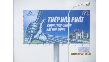 Công ty Song Thành Công hoàn thành QC Thép Hòa Phát tại cầu Tân Đệ, Nam Định